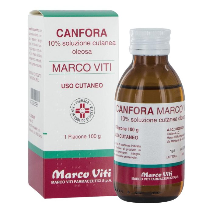 Marco Viti Canfora 10% Soluzione Cutanea Oleosa Rubefacente e Analgesico 100g
