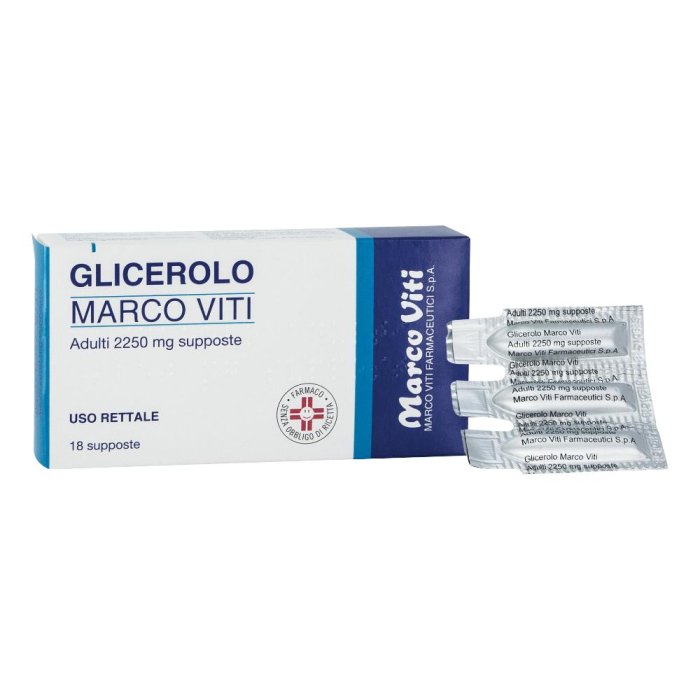 Glicerolo Marco Viti 2250mg Trattamento Stitichezza Adulti 18 Supposte