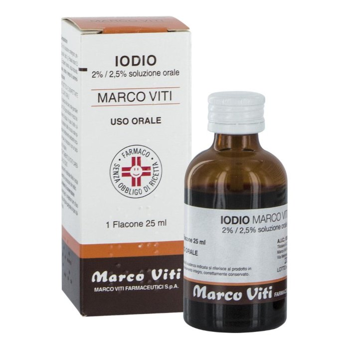 Iodio Os Soluz Mv 2%/2,5% Soluzione Orale Antisettica e Disinfettante 25ml