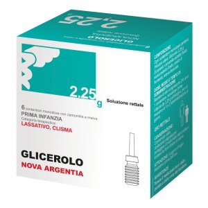 Glicerolo Microclismi 2,25 Grammi Confezione Da 6 Flaconi Lassativo Rettale Per Stitichezza Di Bambini E Neonati