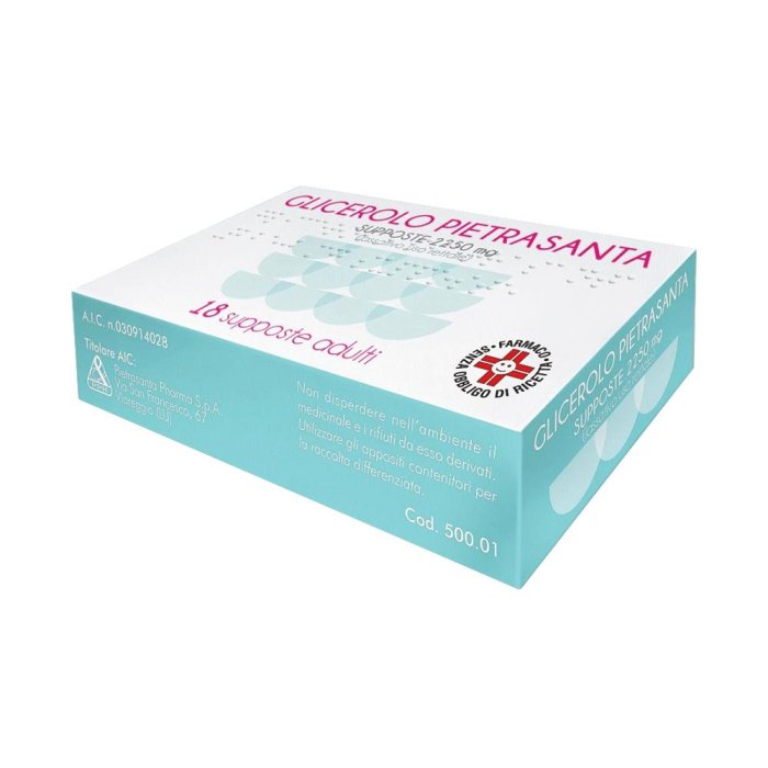 Glicerolo Pietrasanta Pharma Adulti 2250mg Stitichezza Occasionale 18 Supposte