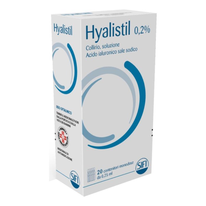 Hyalistil Collirio Monodose 20 Contenitori – Soluzione Oftalmica Lubrificante per Occhi Secchi e Irritati