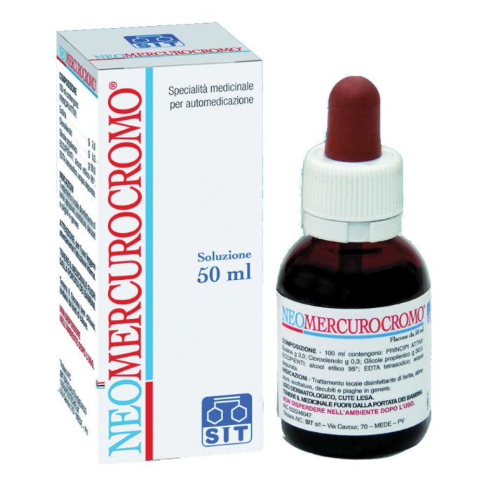 Neomercurocromo Soluzione Cutanea 1 Flacone 50 Ml
