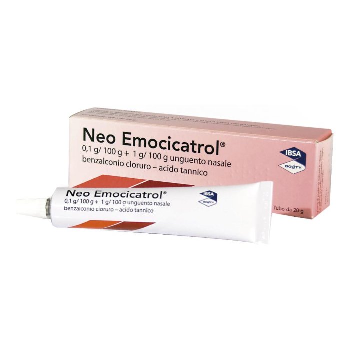 Neoemocicatrol Unguento Nasale 0,1mg/g + 20mg/g Disinfezione Mucosa Nasale 20g