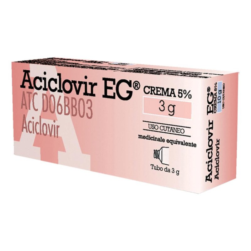 Aciclovir Eg 5% Crema Trattamento Herpes 3g