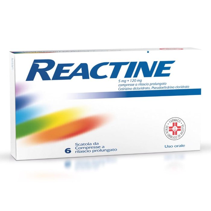 Reactine 5 Mg + 120 Mg Compresse A Rilascio Prolungato, 6 Compresse In Blister Pvc-Aclar-Al