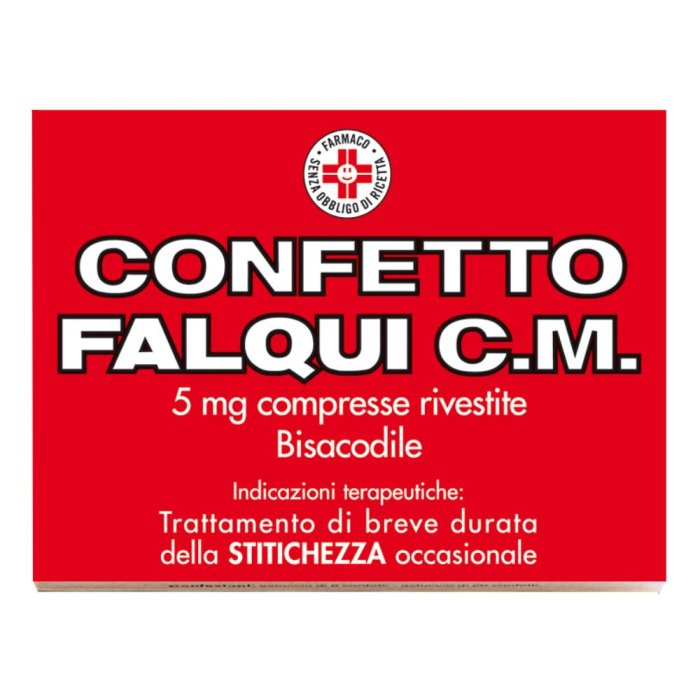Confetto Falqui C.M. 5 mg Bisacodile Stitichezza 20 Compresse