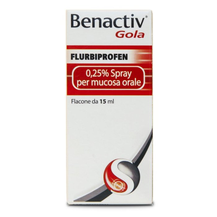 Benactiv Gola Spray per mucosa orale 15ml 0,25%