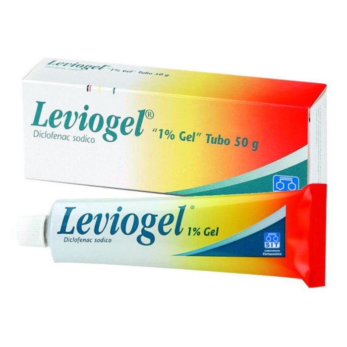 Leviogel Gel Diclofenac 1% Tubo 50 Grammi Antinfiammatorio per Dolori Muscolari e Articolari