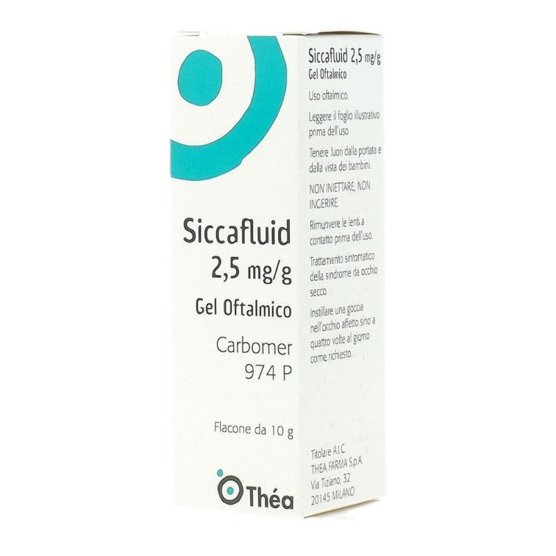 Siccafluid 2,5 Mg/G Gel Oftalmico Flacone Da 10 Mg