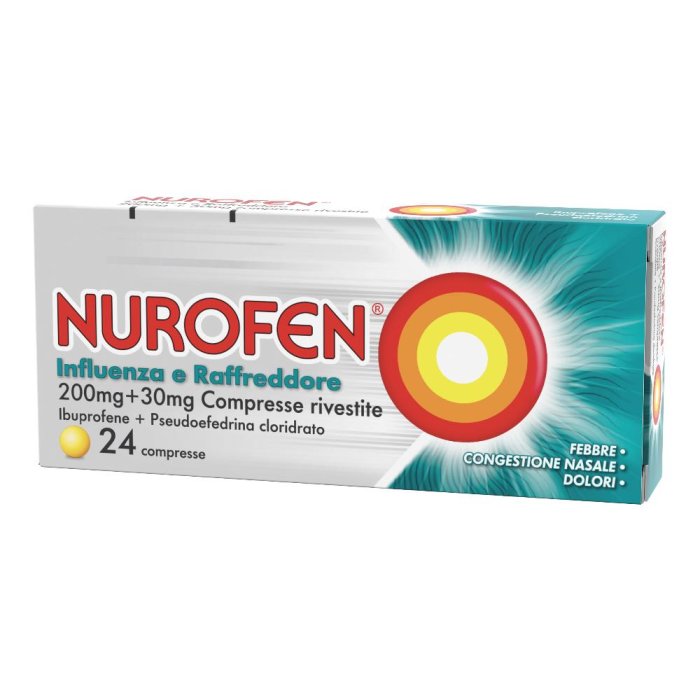 Nurofen Influenza Raffreddore 200 Mg + 30 Mg 24 Compresse Rivestite