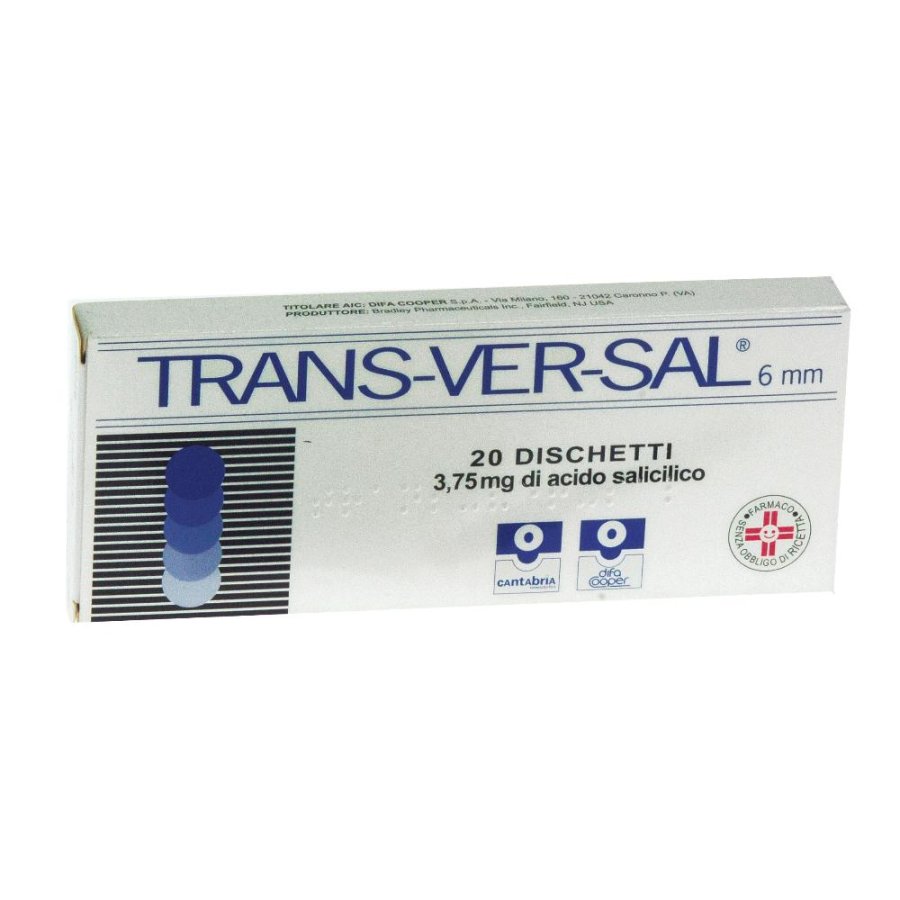 Transversal 3,75 Mg/6 Mm Cerotti Trandermici Scatola 20 Cerotti Transdermici 6 Mm - 24 Cerotti Di Fissaggio Ed Una Limetta