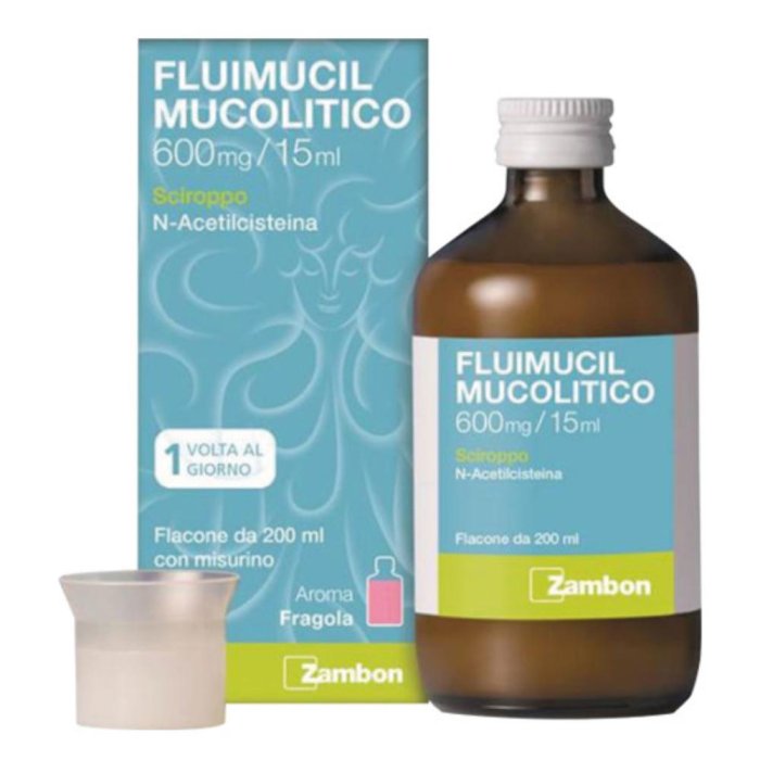Fluimucil mucolitico 600 mg/15 ml sciroppo flacone 200 ml