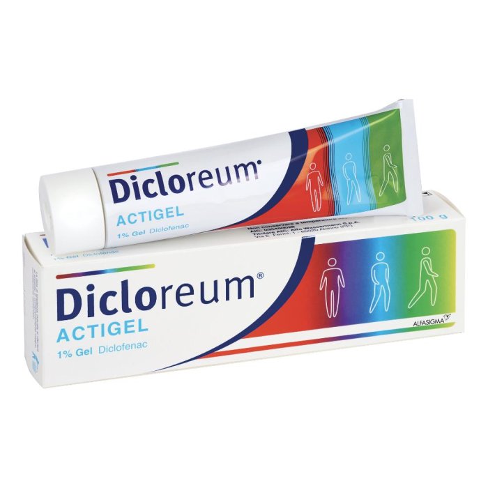 Dicloreum Actigel 1% Diclofenac Gel Dolori Articolari 100 g