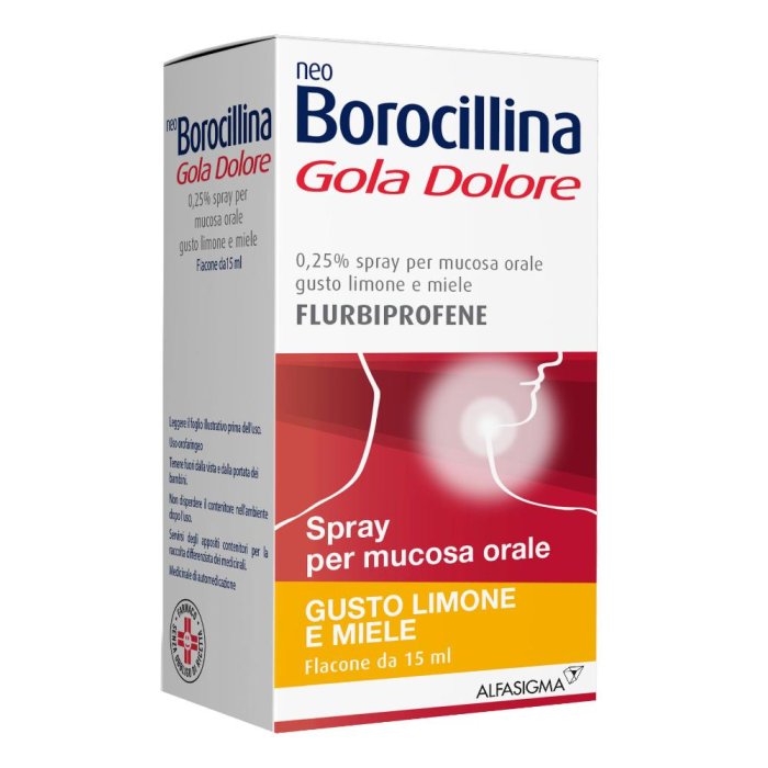  Neoborocillina Gola Dolore Spray 15ml Limone Miele