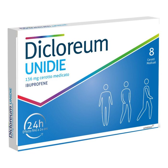 Dicloreum Unidie 8 Cerotti Medicati 136 Mg