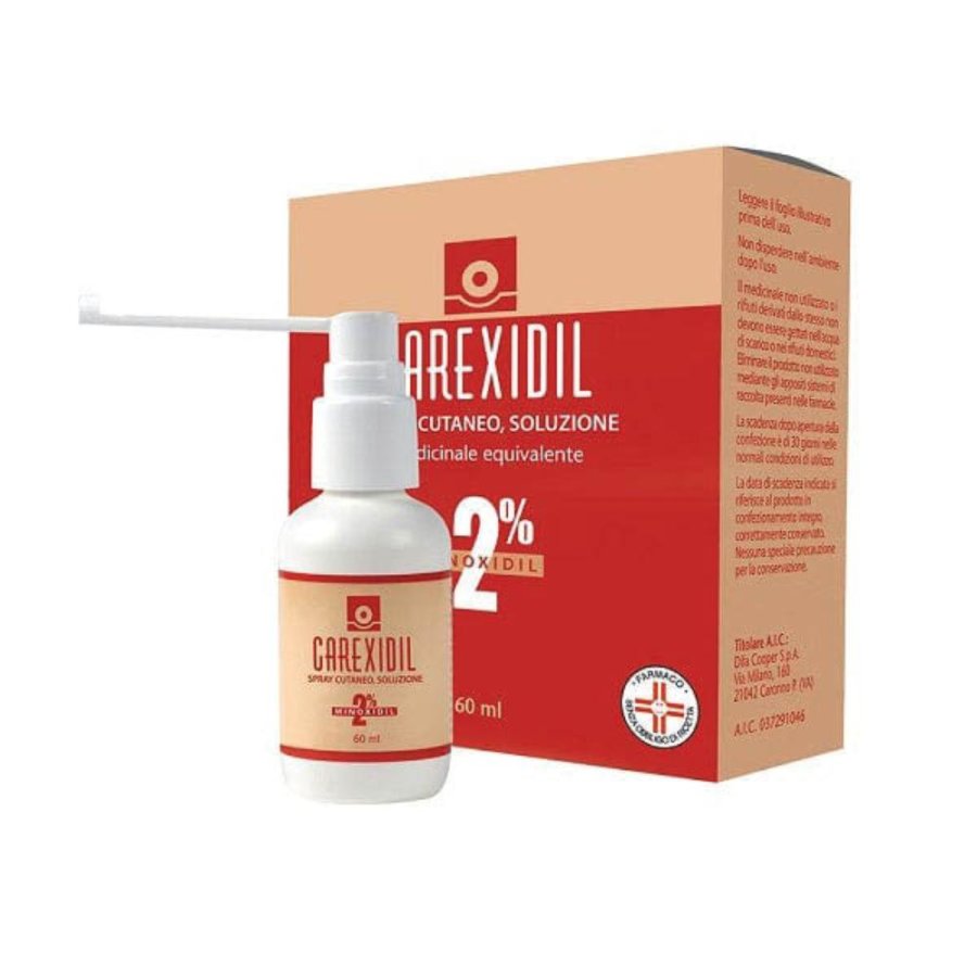 Carexidil 2% Soluzione Spray Cutanea per Capelli Anticaduta 60 Millilitri Carexidil 2% Soluzione Spray Cutanea per Capelli Anticaduta 60 Millilitri