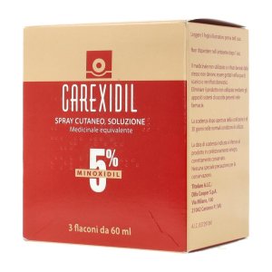 Carexidil 3 Flaconi Spray Soluz Cutanea  5% Minoxidil 60 ml