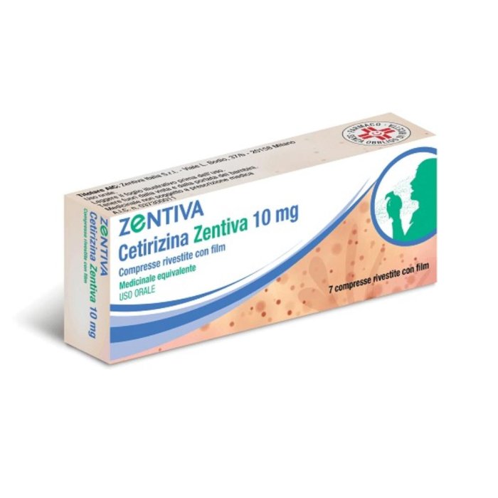 Cetirizina 10 mg 7 compresse Zentiva - Antistaminico per Rinite Allergica e Orticaria