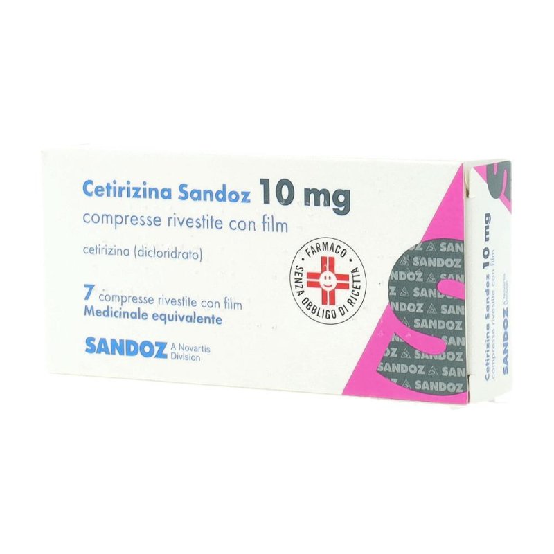 Cetirizina 10 Mg Confezione 7 Compresse Sandoz