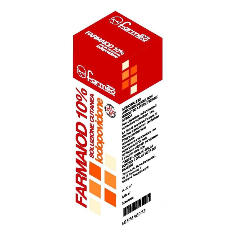 Farmaiod 10% Soluzione Cutanea Disinfettante 100 ml a Base di Iodio per Uso Esterno