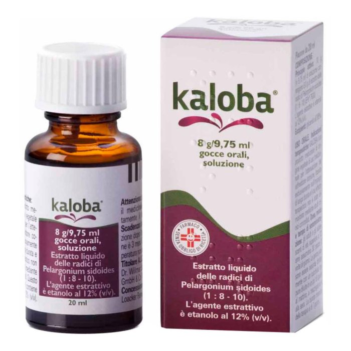 Kaloba Gtt 20 ml Gocce Orali per Tosse e Raffreddore con Estratto di Pelargonium Sidoides