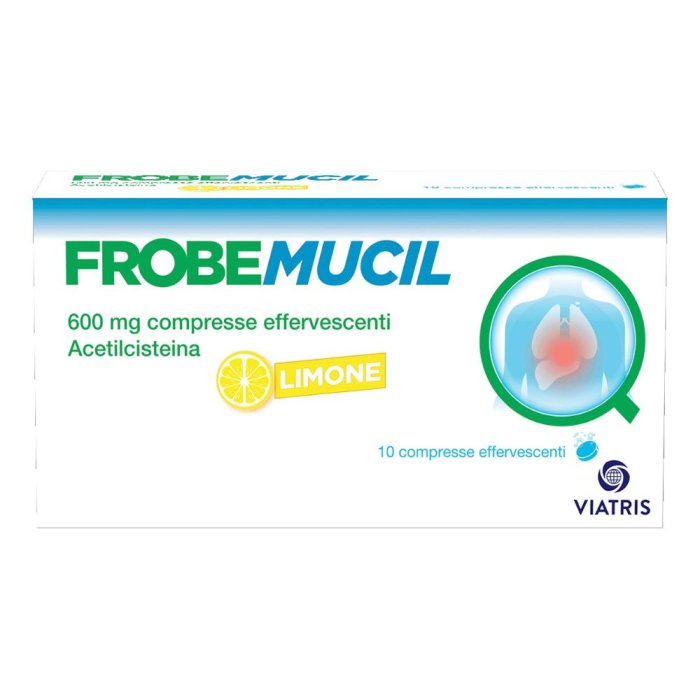 Frobemucil 600 mg 10 Compresse Effervescenti Mucolitico per Tosse Grassa e Catarro