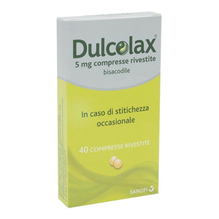 Dulcolax 5mg Bisacodile Trattamento Stitichezza Occasionale 40 Compresse Rivestite