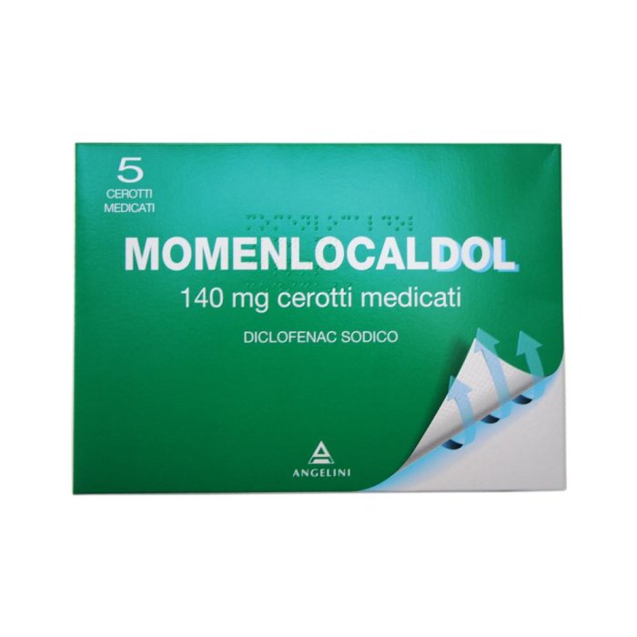 Diclofenac Cerotti Medicati 140 mg Teva, 5 Cerotti Antinfiammatori per Dolori Muscolari e Articolari