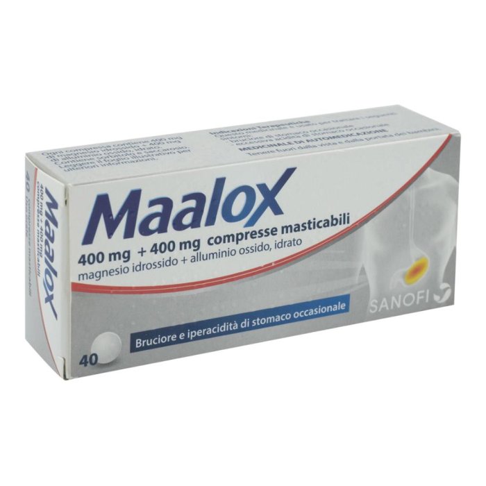 MAALOX 40CPR MAST 400MG+400MG