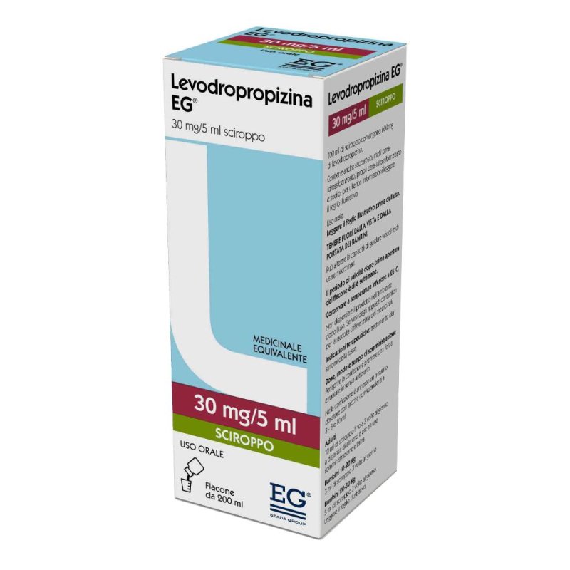 Levodropropizina sciroppo orale flacone 200 millilitri sedativo della tosse secca per adulti e bambini