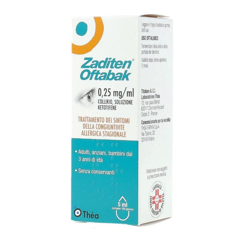 Zaditen Oftabak 0,25 Mg/Ml Collirio Soluzione 5 Ml Flacone Multidose