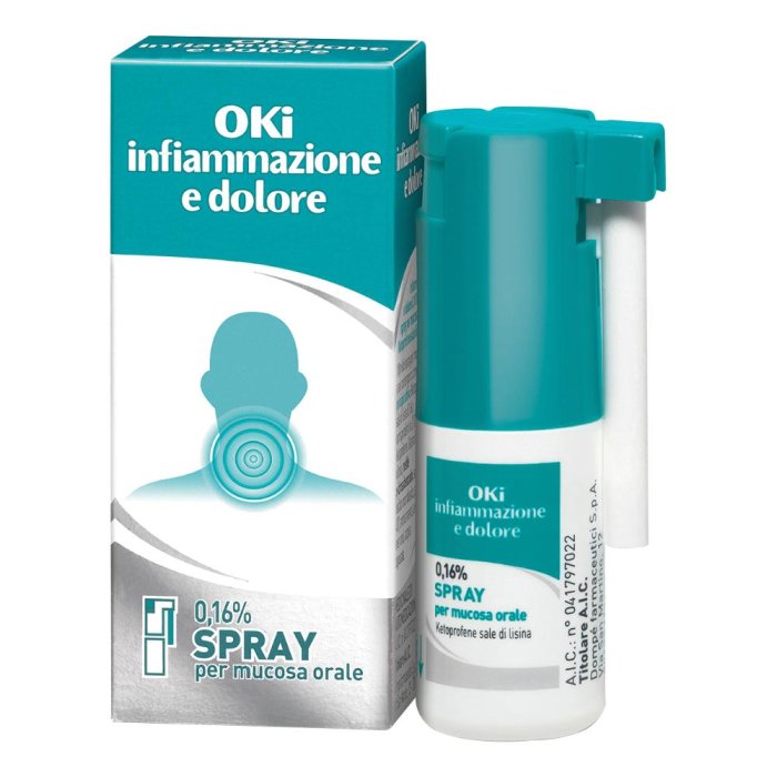 Oki Infiammazione E Dol 0,16% Spray Per Mucosa Orale Flacone Da 15 Ml