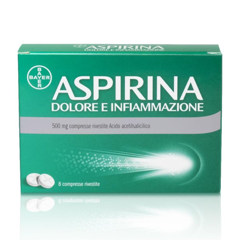 Aspirina Dolore Inf 500 Mg Compresse Rivestite 8 Compresse In Blister Al/Pe/Carta
