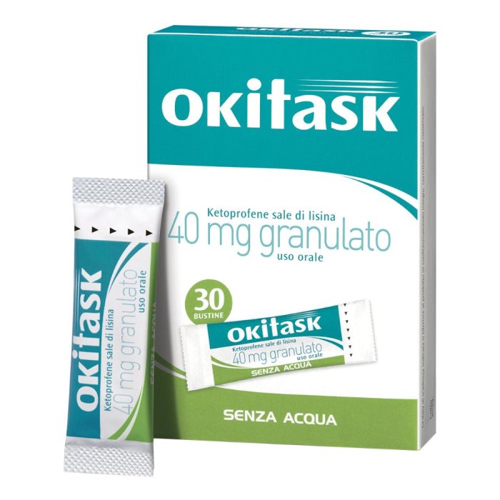 Okitask 40 mg granulato antinfiammatorio e analgesico per dolore e infiammazione 30 Bustine 