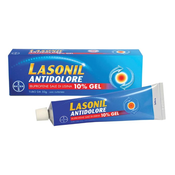 Lasonil Antidolore Gel Antidolorifico e Antinfiammatorio per Dolori Muscolari e Articolari, Tubo 50 grammi