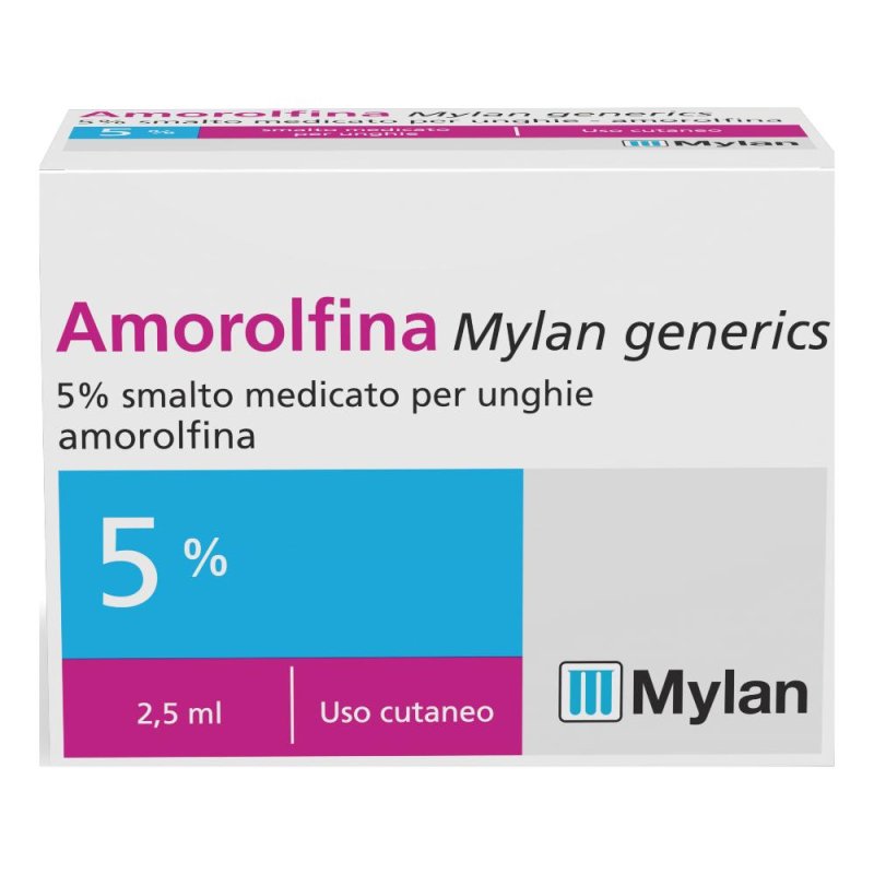 Amorolfina My 5% Smalto Medicato Per Unghie 1 Flacone In Vetro Da 2,5 Ml