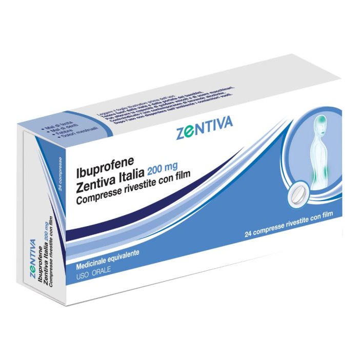 Ibuprofene 200 mg 24 Compresse analgesico antinfiammatorio per dolori articolari muscolari e febbre