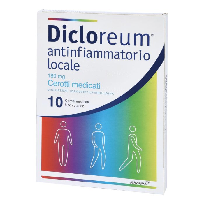 Dicloreum Ant Loc 180 Mg Cerotto Medicato, 10 Cerotti