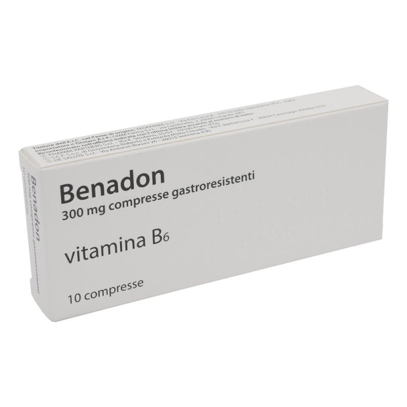 Benadon 300 mg 10 compresse gastroresistenti - integratore di vitamina B6 ad alto dosaggio
