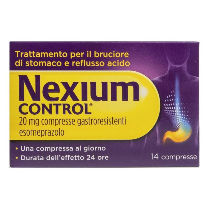 Nexium CONTROL Antiacido per Bruciore di Stomaco e Reflusso Esomeprazolo 20 mg 14 Compresse  