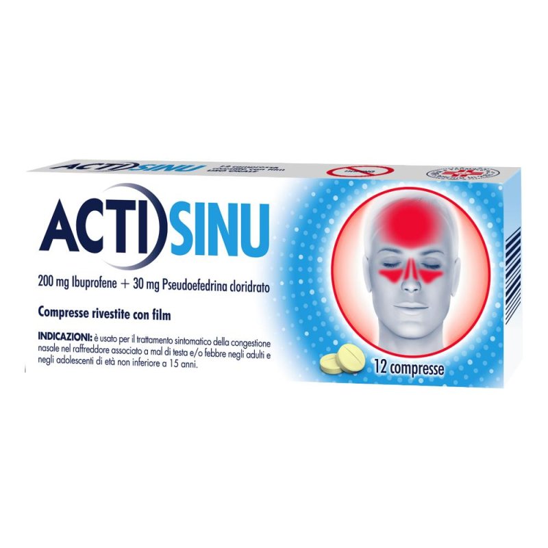 Actisinu 200 Mg/30 Mg Compresse Rivestite Con Film 12 Compresse In Blister Pvc/Pvdc/Al