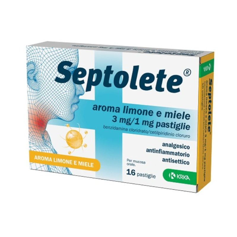 Septolete Aroma Limone e Miele 3mg/1mg per mucosa Orale 16 pastiglie