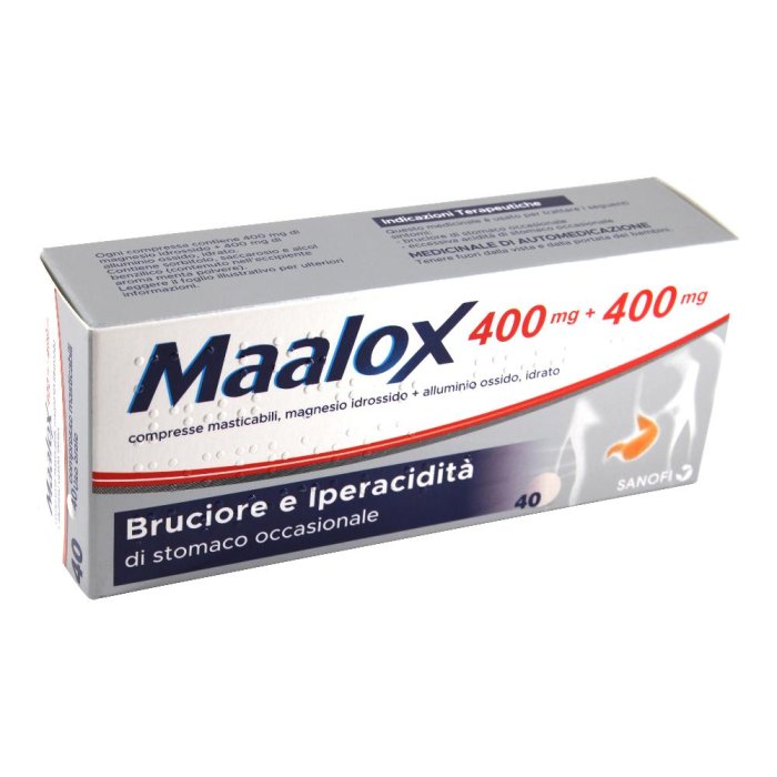 Maalox 40Cpr Mast 400Mg+400Mg