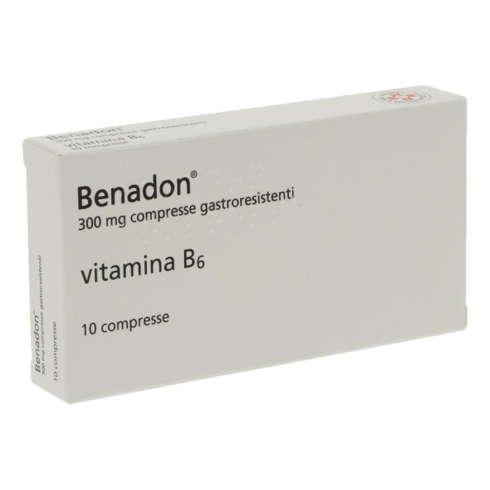Benadon 10 compresse gastroresistenti 40 mg - integratore di vitamina B6 ad alto dosaggio