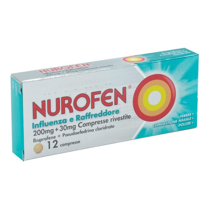 Nurofen Influenza e Raffreddore 12 Compresse - antinfiammatorio e decongestionante
