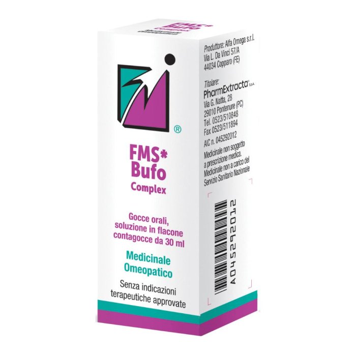 Fms Bufo Complesso Gocce 30 ml – Rimedio Naturale in Gocce a Base di Estratti Selezionati