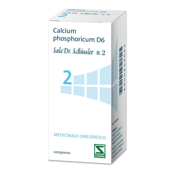 Sale di Schüssler Numero 2 Calcium Phosphoricum 6DH 200 Compresse – Rimedio Omeopatico per Ossa e Denti Forti