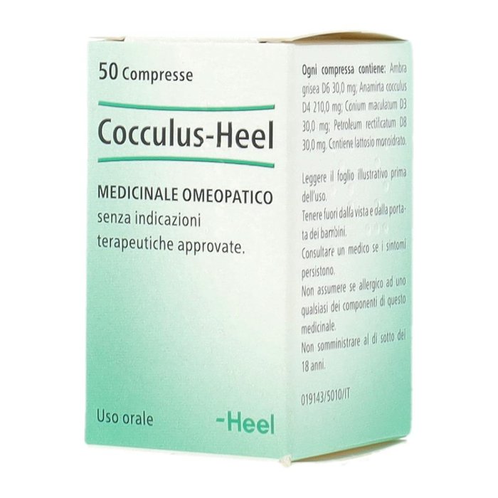 Cocculus Heel 50 Compresse Rimedio Omeopatico per Nausea Vertigini e Mal d’Auto