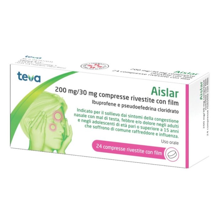 Aislar 24 Compresse Rivestite 200 Milligrammi + 30 Milligrammi
